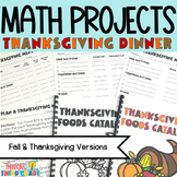 Thanksgiving Math Project Based Learning Activity - Plan T