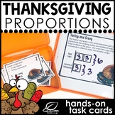 Thanksgiving Math Proportions Task Cards - Qualitative Pro