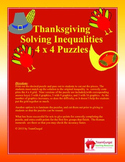 Thanksgiving Math Puzzle - Solving Inequalities