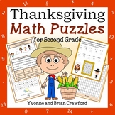 Thanksgiving Math Puzzles - 2nd Grade | Math Skills Review