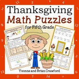 Thanksgiving Math Puzzles - 5th Grade | Math Skills Review