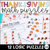 Thanksgiving Math Puzzles