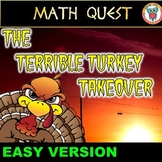 Thanksgiving Math Quest Activity (EASY Level Single Packet)