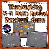 Thanksgiving Math Review Game Middle Grades
