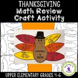 Thanksgiving Math Review Turkey Craft Activity