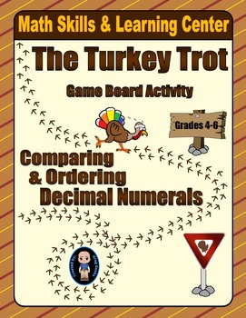 Preview of Thanksgiving Math Skills & Learning Center (Compare & Order Decimals)