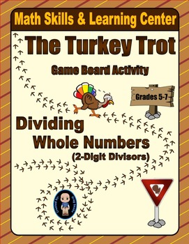 Preview of Thanksgiving Math Skills & Learning Center (Division with 2-Digit Divisors)