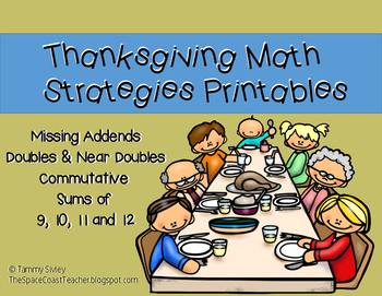 Preview of Thanksgiving Math Strategies Printables