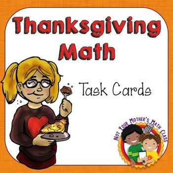 Preview of Thanksgiving Math Task Cards