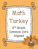 Thanksgiving Math Turkey - 3rd Grade Math Review Activity