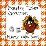 Thanksgiving Math - Turkey Number Cube Game - Evaluating E