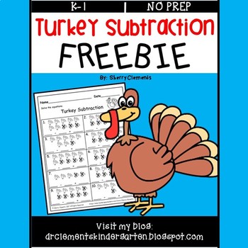 Preview of Thanksgiving Math | Turkey Subtraction FREEBIE