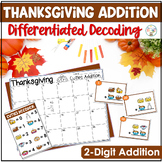 Thanksgiving Math | Two Digit Addition Thanksgiving Activi