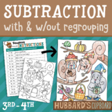 Thanksgiving Math - Up to 3-Digit Subtraction With & W/out