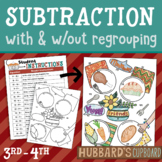 Thanksgiving Math - Up to 3-Digit Subtraction With & Witho