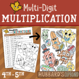 Thanksgiving Math - Up to 3-digit Multiplication - Leaf Co
