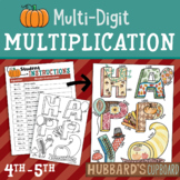 Thanksgiving Math - Up to 3-digit Multiplication - Thanksg