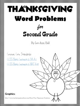 Thanksgiving Math Word Problems - 2nd Grade by Lee Hall | TpT