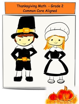 Preview of Thanksgiving Math Workbook 2nd Grade