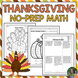 Thanksgiving Math Worksheets Activities