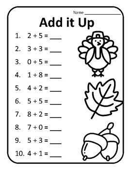 thanksgiving math worksheets addition thanksgiving addition worksheets