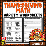 Thanksgiving Math Worksheets | Numbers within 1000