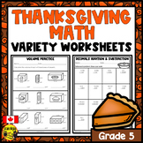 Thanksgiving Math Worksheets | Numbers within 1 000 000
