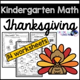 Thanksgiving Math Worksheets Kindergarten