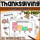 Thanksgiving Math Worksheets- NO PREP