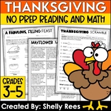 Thanksgiving Math Worksheets and Reading Activities