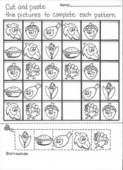 Thanksgiving Math Worksheets for Kindergarten Fun by NoodlzArt | TpT