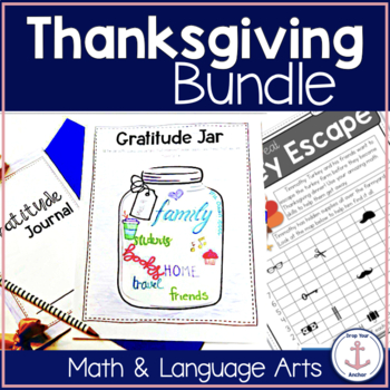 Preview of Thanksgiving Math and Language Arts Activities Bundle