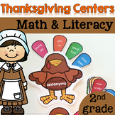 Thanksgiving Math & Literacy Centers {2nd Grade}
