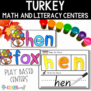 Preview of Thanksgiving Math and Literacy Centers | November Centers | Turkey