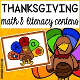 Thanksgiving Math and Literacy Centers for Preschool, Pre-K, and Kindergarten
