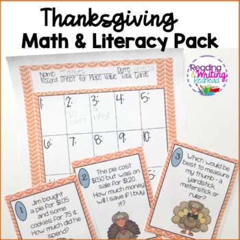 Preview of Thanksgiving Math and Literacy Pack