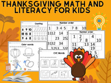 Thanksgiving Math and Literacy for Kids - Math Skills - Li
