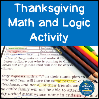 Preview of Thanksgiving Fraction Addition and Multiplication Math and Logic Activity