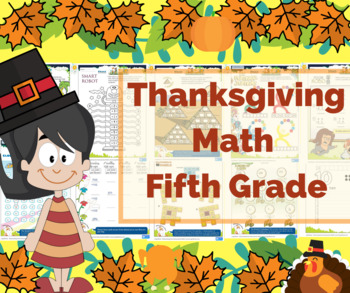 Preview of Thanksgiving Math for 5th Grade - Math Games - Math Centers