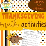 Thanksgiving Math for Fifth and Sixth Grades