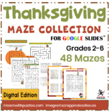 Thanksgiving Maze Collection 48 Mazes Grades 2-6 Printable