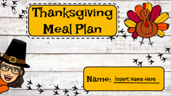 Preview of Thanksgiving Meal Plan