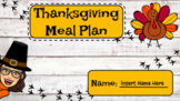 Thanksgiving Meal Plan