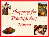 Thanksgiving Meal Shopping Math Powerpoint and Handout