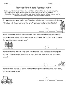 Preview of Thanksgiving Measurement Word Problems