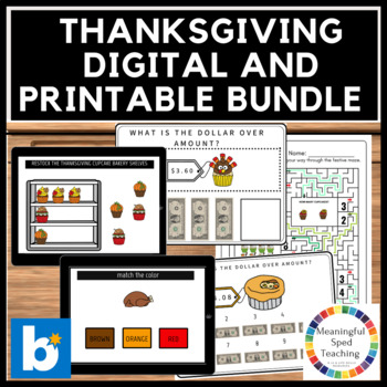 Preview of Thanksgiving Mega Bundle |Digital |Printable Worksheets