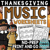 Thanksgiving Mega Pack of Music Worksheets