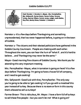 Preview of Thanksgiving Mega Packet  (Hilarious Readers' Theater and More!)