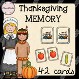 Thanksgiving Memory Game - Vocabulary