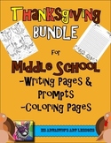 Thanksgiving Writing Activities, Prompts and Coloring Sheets!